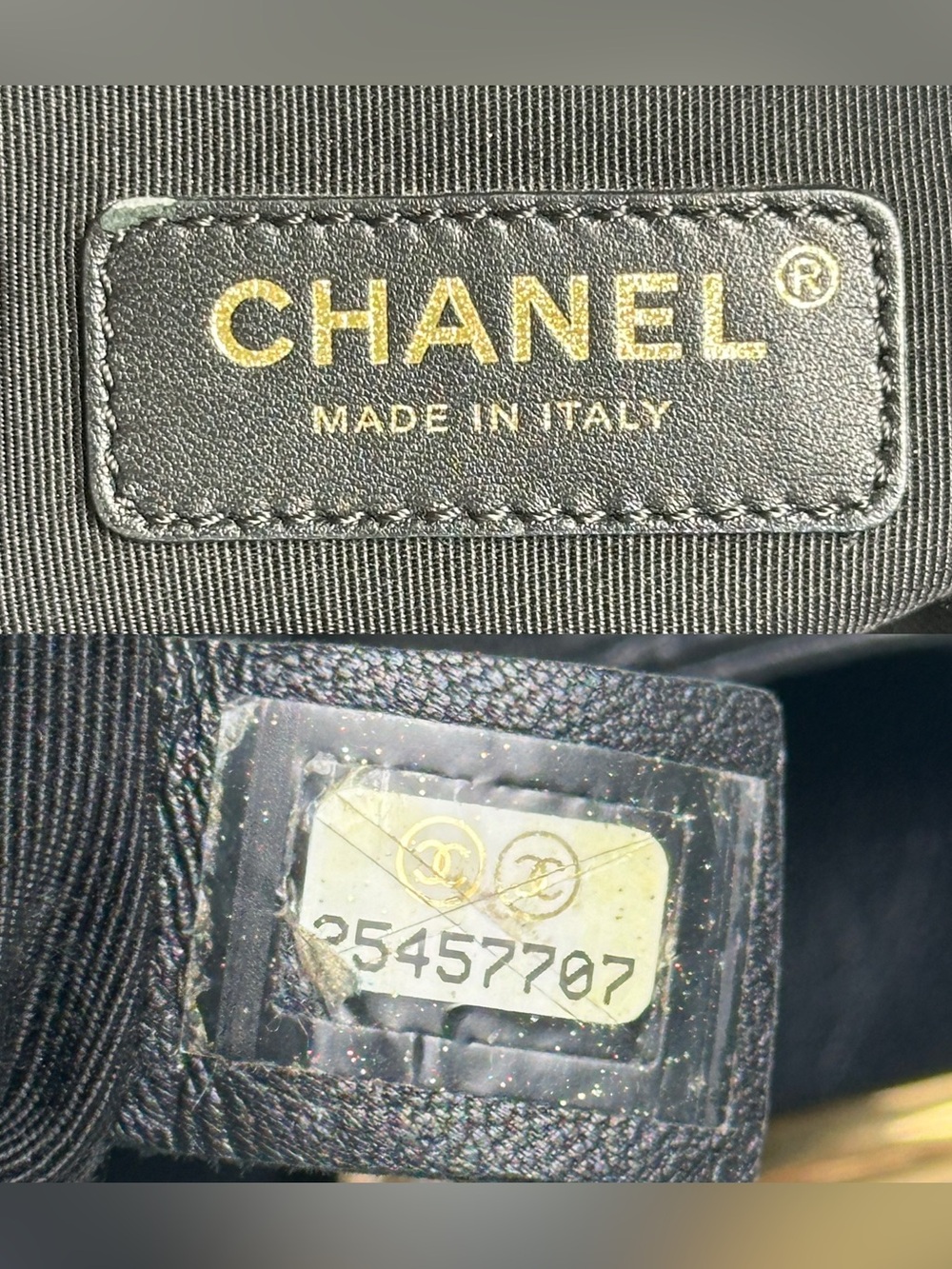 💯Authentic Chanel Chevron Quilted Shoulder Bag – Black Leather & Gold Hardware🍀 - Picture 13 of 16